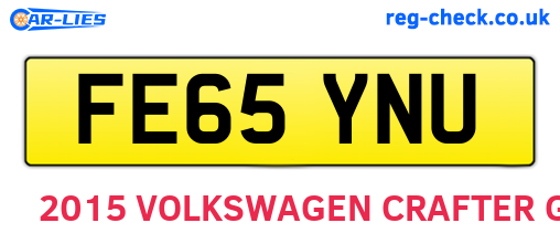 FE65YNU are the vehicle registration plates.