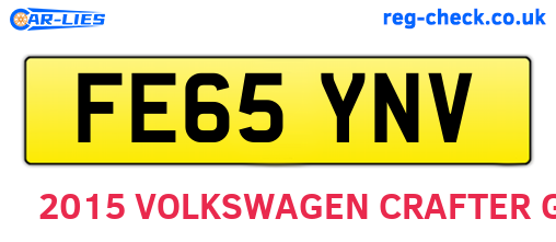 FE65YNV are the vehicle registration plates.