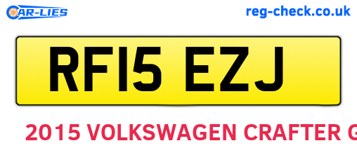 RF15EZJ are the vehicle registration plates.