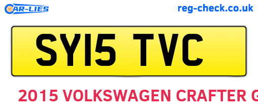SY15TVC are the vehicle registration plates.