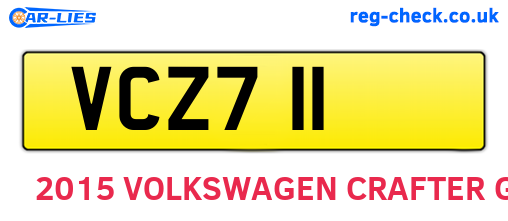 VCZ711 are the vehicle registration plates.