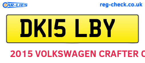DK15LBY are the vehicle registration plates.
