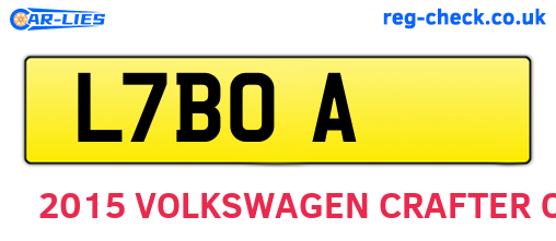 L7BOA are the vehicle registration plates.