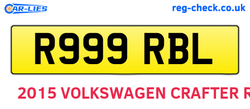 R999RBL are the vehicle registration plates.