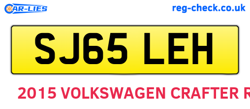 SJ65LEH are the vehicle registration plates.