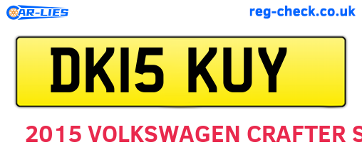 DK15KUY are the vehicle registration plates.