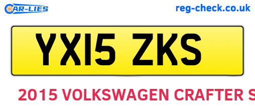 YX15ZKS are the vehicle registration plates.