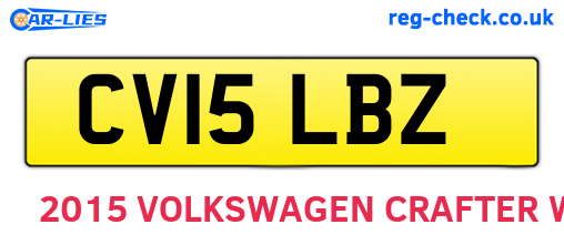 CV15LBZ are the vehicle registration plates.