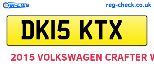 DK15KTX are the vehicle registration plates.