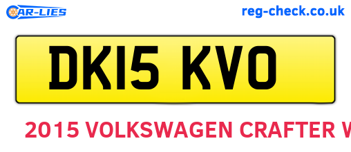 DK15KVO are the vehicle registration plates.