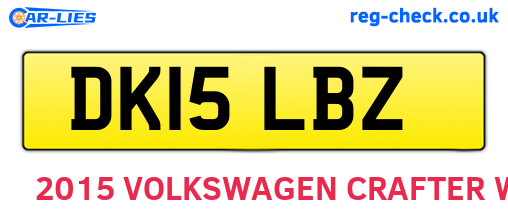 DK15LBZ are the vehicle registration plates.