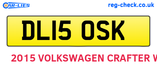 DL15OSK are the vehicle registration plates.