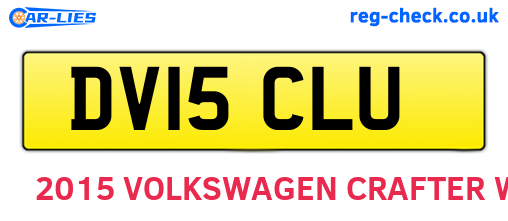 DV15CLU are the vehicle registration plates.