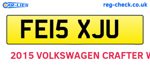 FE15XJU are the vehicle registration plates.