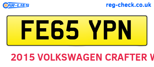 FE65YPN are the vehicle registration plates.