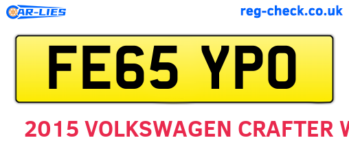 FE65YPO are the vehicle registration plates.