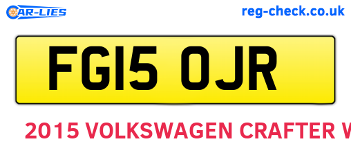 FG15OJR are the vehicle registration plates.