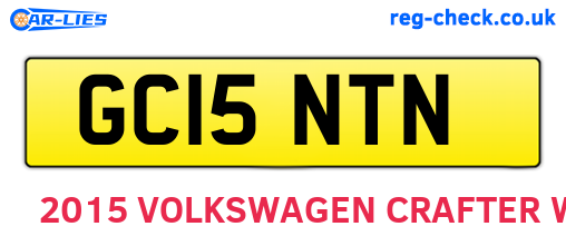 GC15NTN are the vehicle registration plates.