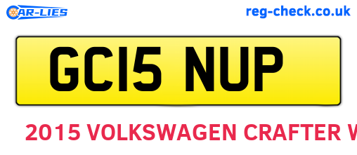 GC15NUP are the vehicle registration plates.