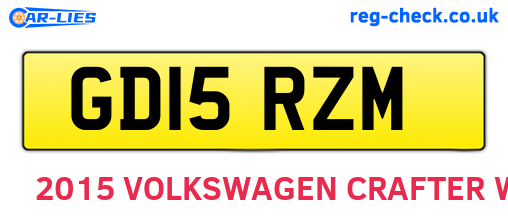 GD15RZM are the vehicle registration plates.