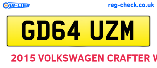 GD64UZM are the vehicle registration plates.