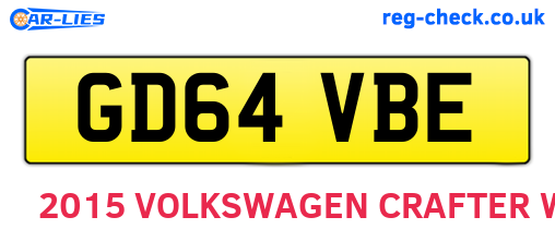 GD64VBE are the vehicle registration plates.