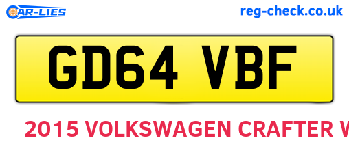 GD64VBF are the vehicle registration plates.