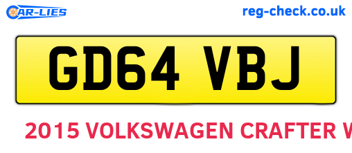 GD64VBJ are the vehicle registration plates.