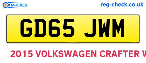 GD65JWM are the vehicle registration plates.