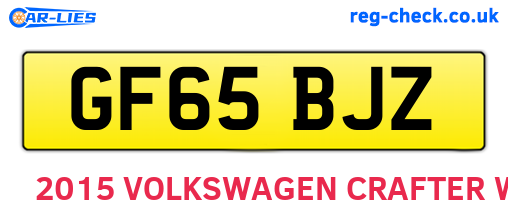 GF65BJZ are the vehicle registration plates.