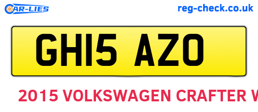 GH15AZO are the vehicle registration plates.