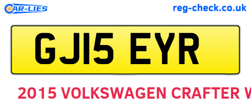 GJ15EYR are the vehicle registration plates.