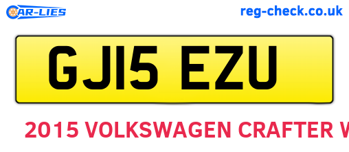GJ15EZU are the vehicle registration plates.