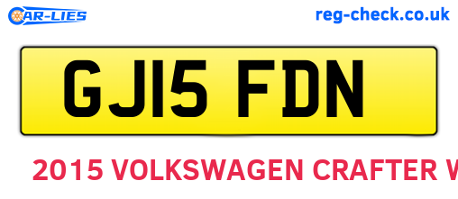 GJ15FDN are the vehicle registration plates.