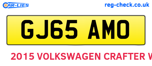 GJ65AMO are the vehicle registration plates.
