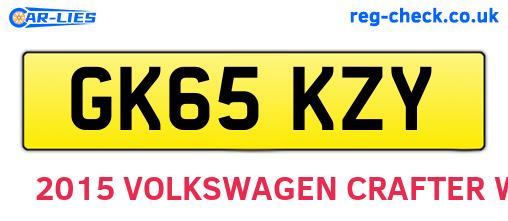 GK65KZY are the vehicle registration plates.