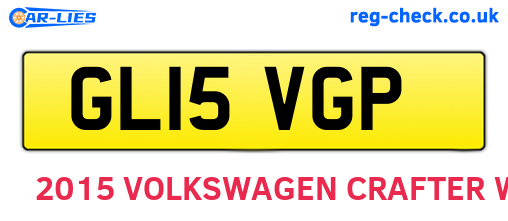 GL15VGP are the vehicle registration plates.