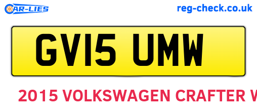 GV15UMW are the vehicle registration plates.
