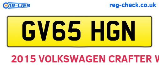 GV65HGN are the vehicle registration plates.