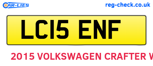LC15ENF are the vehicle registration plates.