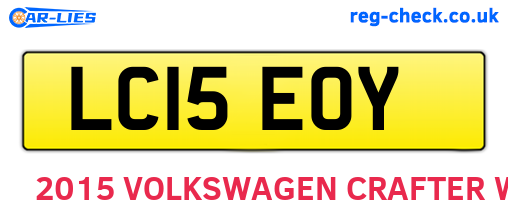 LC15EOY are the vehicle registration plates.