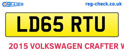 LD65RTU are the vehicle registration plates.
