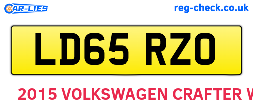 LD65RZO are the vehicle registration plates.