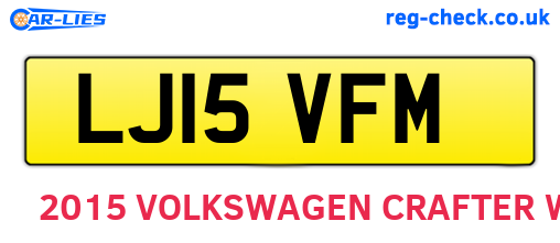 LJ15VFM are the vehicle registration plates.