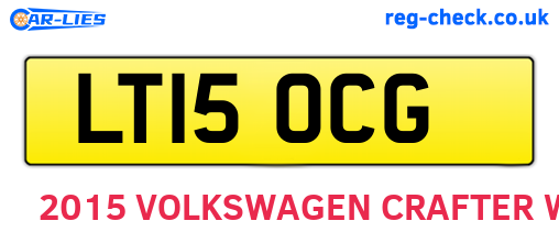 LT15OCG are the vehicle registration plates.