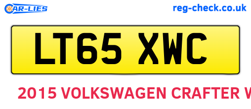 LT65XWC are the vehicle registration plates.