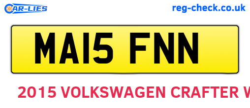 MA15FNN are the vehicle registration plates.