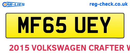 MF65UEY are the vehicle registration plates.