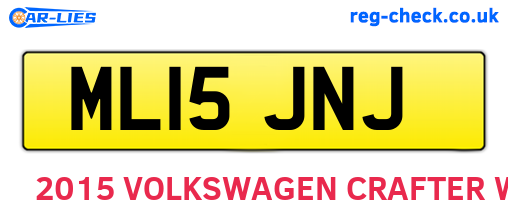 ML15JNJ are the vehicle registration plates.