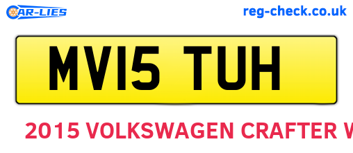 MV15TUH are the vehicle registration plates.